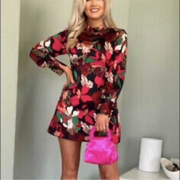 Zara NWT floral print satin effect dress - Picture 1 of 11